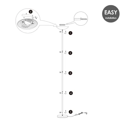 Lampadaire Home Sweet Home Easy laiton ⌀28cm 12,5W 2