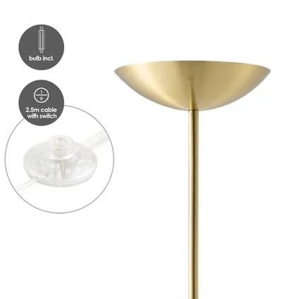 Lampadaire Home Sweet Home Easy laiton ⌀28cm 12,5W 4