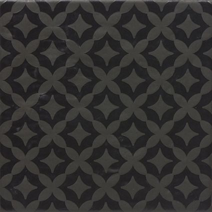 Wand- en vloertegel Modena zwart 22,5x22,5cm