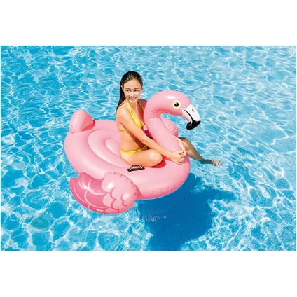 Flamant rose gonflable Intex 142cm 4
