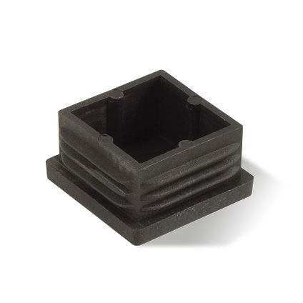 Meubeldop vierkant 30x30mm zwart 4 stuks