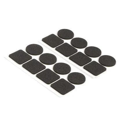 Anti-slip rubberpad 22mm zwart 16 stuks