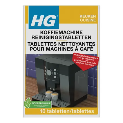 Tablettes nettoyantes pour machines à café HG 10pcs