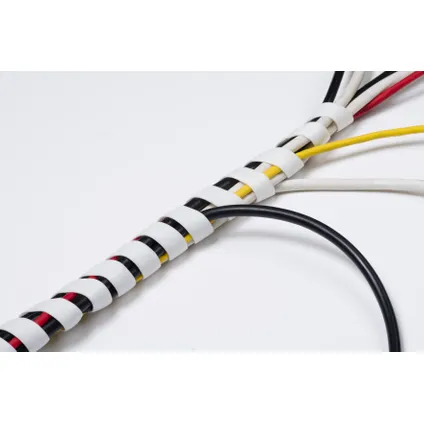 D-Line spiraalvormige kabelorganiser Ø10-40mmx2,5m wit 2