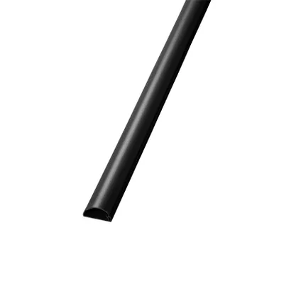 Goulotte auto-adhésive D-Line demi-cercle 30x15mm 2m noir