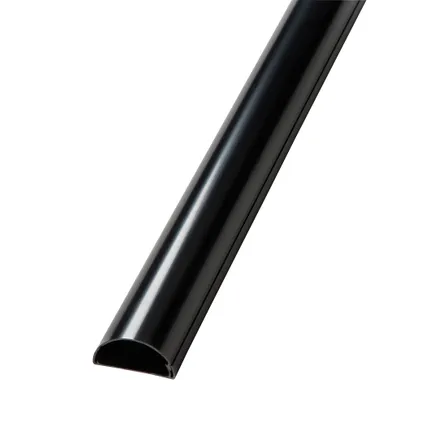Goulotte auto-adhésive D-Line demi-cercle 16x8mm 2m noir