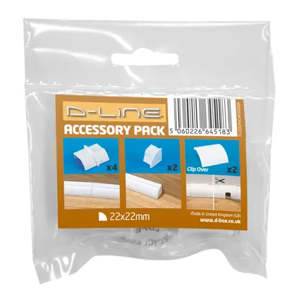 D-Line accessoirepakket voor kabelgoten 22x22mm kliksysteem wit 2