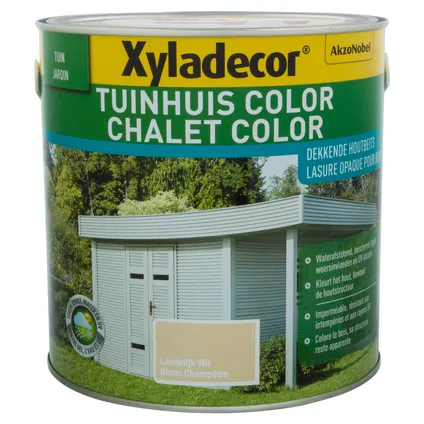 Xyladecor Tuinhuis Color decoratieve beits landelijk wit mat 2,5L