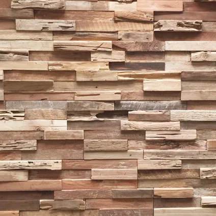 Plaquette de parement en bois Klimex UltraWood Colorado teck FSC 0,09m² 2