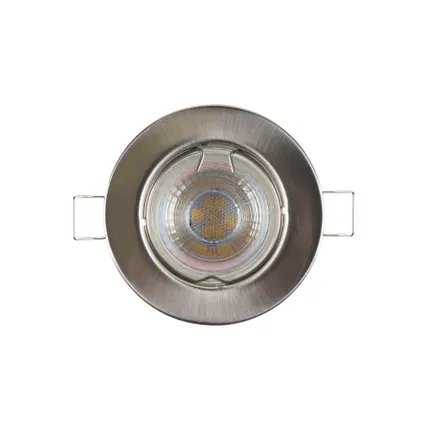 Meditatief Munching Megalopolis Sencys inbouwspot LED GU10 richtbaar 345 lum 1x5W 36° dimbaar rond staal