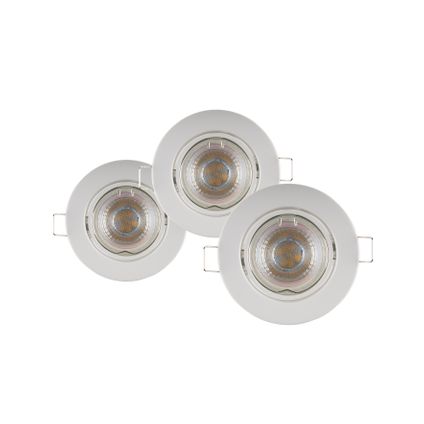 Spot à encastrer LED Sencys GU10 3x5W rond blanc