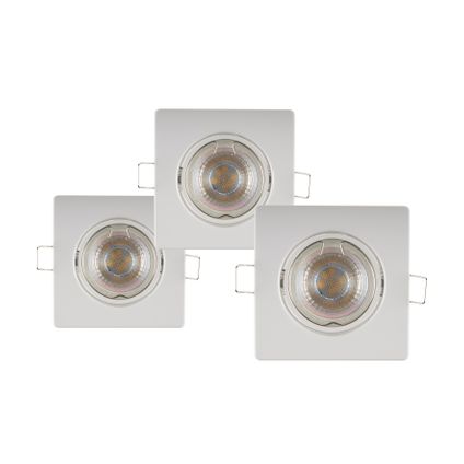 Sencys inbouwspot LED GU10 richtbaar 345 lum 3x5W 36° vierkant wit