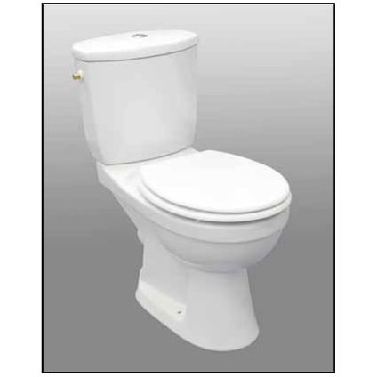 Met toiletpot in porselein 100% geëmailleerd - Jachtbak in porselein - Mechanisme 3/6L - Verchroomde drukknop - Geruisloze - Soft-Close wc-zitting in thermodur inbegrepen - Horizontale uitgang - Bevestigingsset.Afm. : 75 x 72 cm