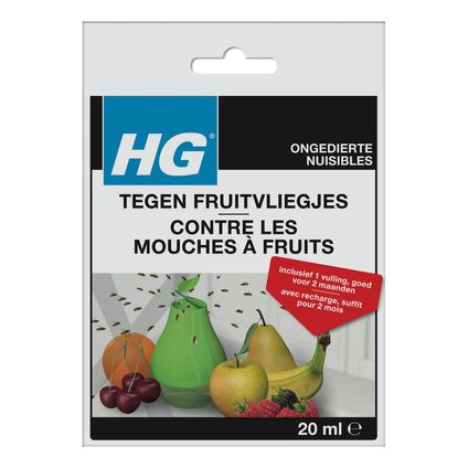 Piège mouches à fruits rechargeable HG X 20ml