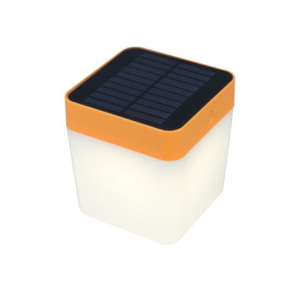 Lutec tafellamp solar Cube oranje 1W