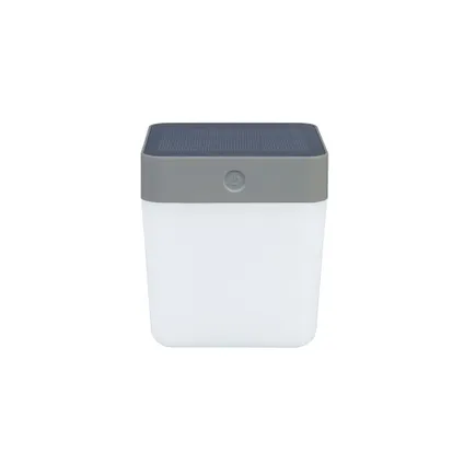 Lampe à poser solaire Lutec Cube LED 1W gris clair 4