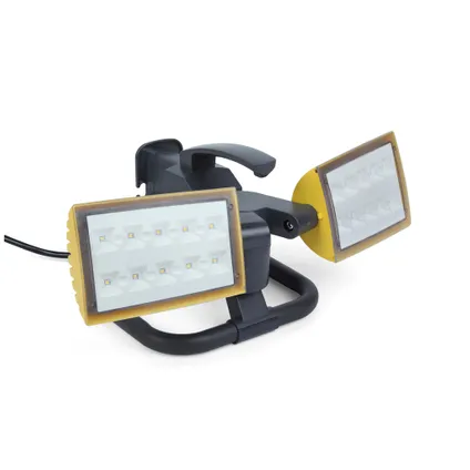 Lutec werklamp draagbaar Peri zwart/geel 2x21W