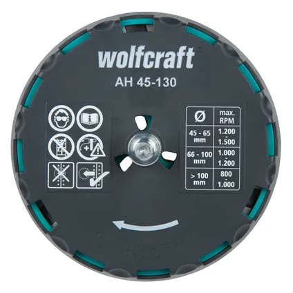 Scie cloche Wolfcraft réglable AH45-90, ø45-130mm 4