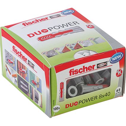 Fischer nylon plug DuoPower universeelplug 8x40 100st.