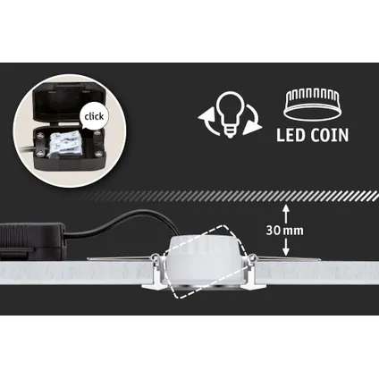 Paulmann inbouwspot LED Coin Slim kantelbaar ijzer 6,8W 12