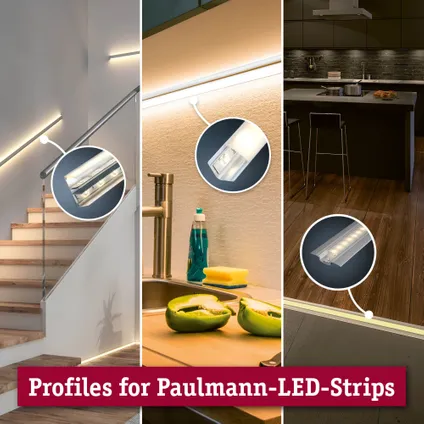 Profilé encastrable strip LED Floor Paulmann aluminium satin 200x27mm 24