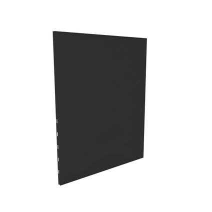 Wandbescherming haard Effen 81x100cm zwart staal