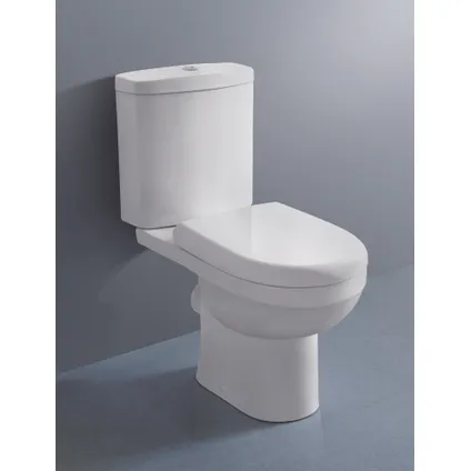 Van Marcke duoblok toilet Cobro I PK aansluiting I Soft-close toiletzitting wit 2