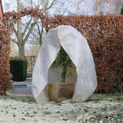 Nature Couverture d'hiver avec fermeture 70 g/m² Beige 3x2,5x2,5 4