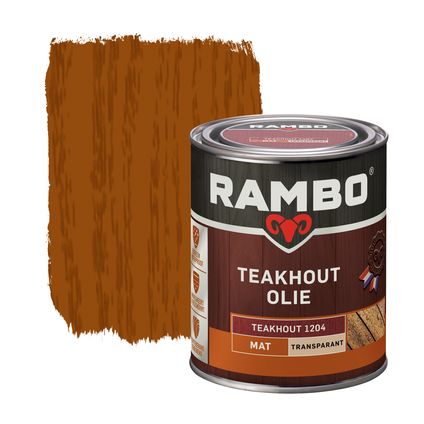 Rambo Teakhout olie transparant 1204 teak 0,75L