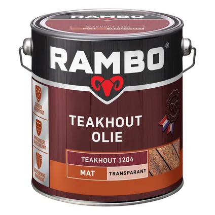 Rambo Teakhout olie transparant 1204 teak 2,5L 3