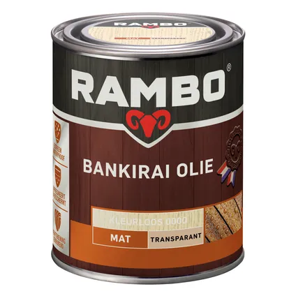 Rambo Bankirai olie transparant 0000 kleurloos 0,75L 3