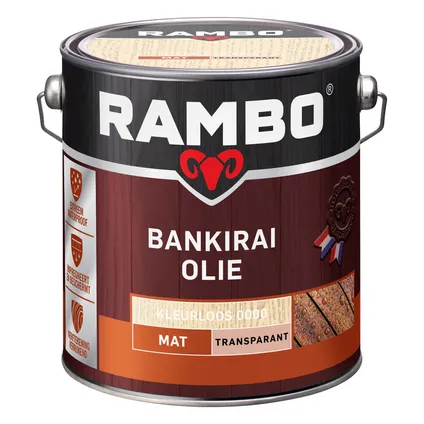 Rambo Bankirai olie transparant 0000 kleurloos 2,5L 3