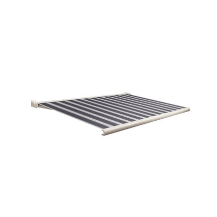 Domasol zonnescherm elektrisch met afstandsbediening Factor 20-C blauw/wit smalle strepen 400x300cm