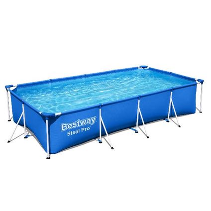 Bestway piscine acier pro set rectangle avec pompe de filtration 400cm