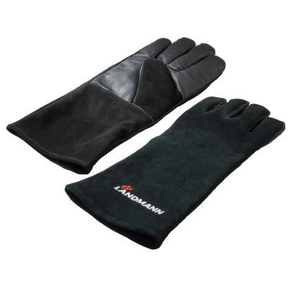 Landmann handschoen leer zwart – 2 stuks