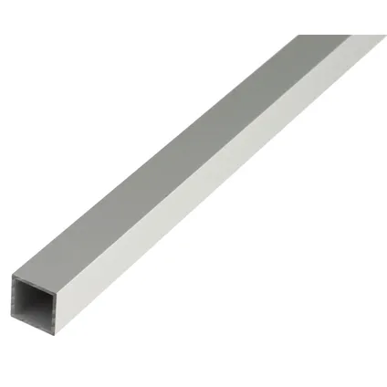 Profilé Alberts carré en aluminium surface anodisé argent 30x30x2mm 2m
