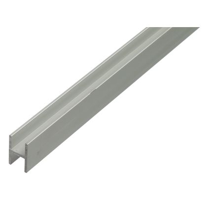 Profilé H Alberts en aluminium anodisé argent 13,5x22x1,5mm 2m