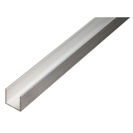 Profilé Alberts BA en forme de U en aluminium naturel 20x20x1,5mm 2,6m
