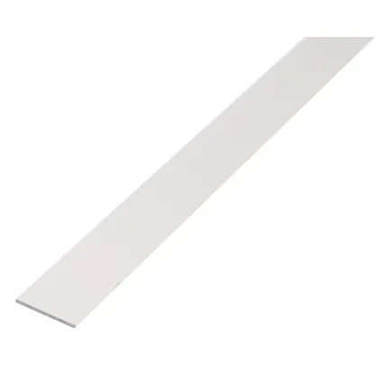 Alberts profil BA aluminium plat revêtement PVC blanc 30x2mm 2,6m