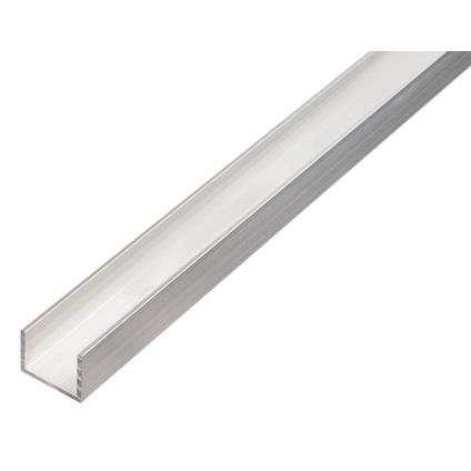 Alberts BA-profiel U-vorm aluminium natuur oppervlak 15x10x1,5mm 1m