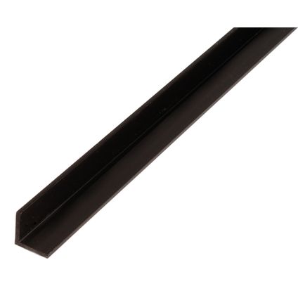 Alberts hoekprofiel PVC zwart 10x10x1mm 2,6m