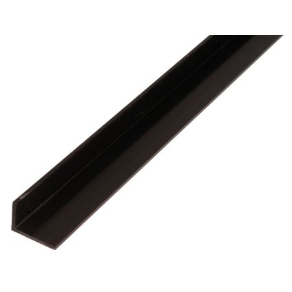 Alberts hoekprofiel kunststof zwart 20x10x1,5mm 2m