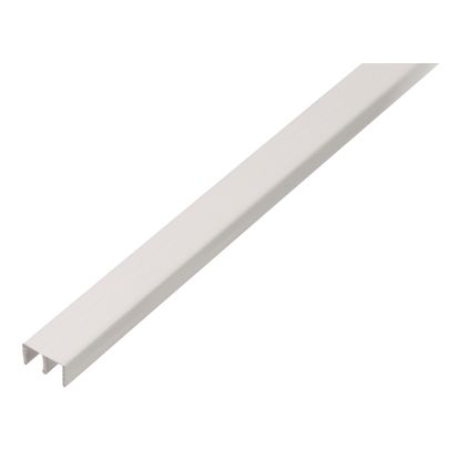 Alberts geleidingsrailprofiel boven kunststof wit 6,5x10x16mm 1m