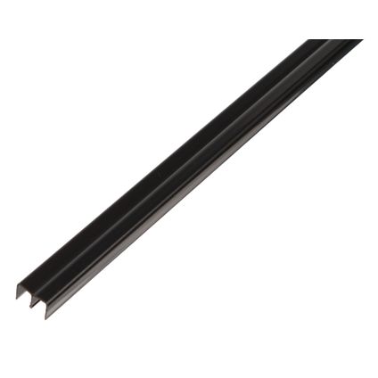 Alberts geleidingsrailprofiel boven kunststof zwart 10x16x1mm 2m