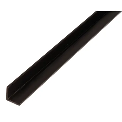 Alberts hoekprofiel kunststof zwart 15x1,2x15mm 2,6m