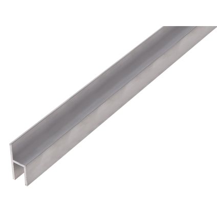 Alberts BA-profil H-forme en aluminium anodisé couleur argent 26x11x1,5mm 1m