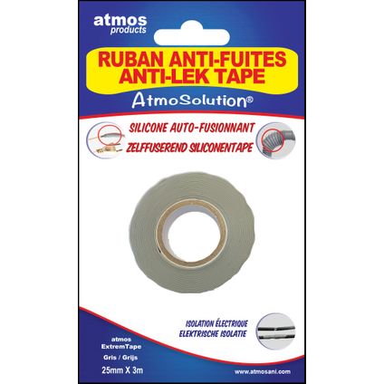 Atmos anti-lek tape grijs 25mmx3m