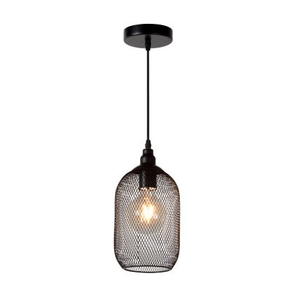 Lucide hanglamp Mesh zwart Ø15cm E27