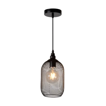 Lucide hanglamp Mesh zwart ⌀15cm E27