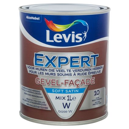 Peinture Levis Expert Façade mix base W soft satin 1L
